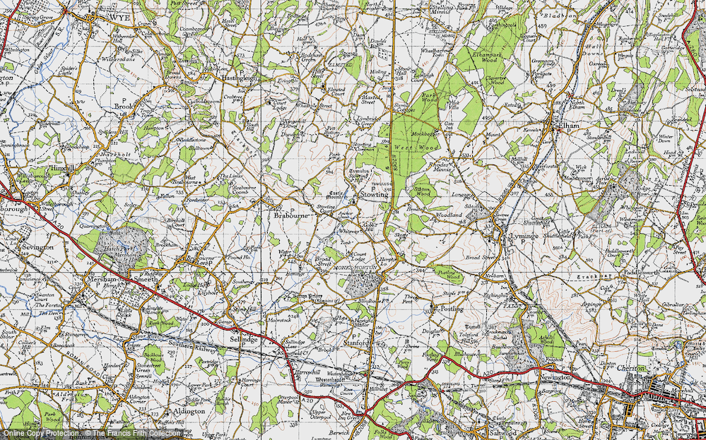 Old Map of Stowting, 1947 in 1947