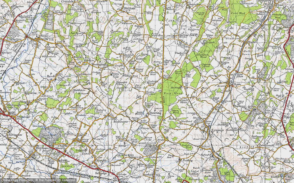 Old Map of Stowting Common, 1947 in 1947