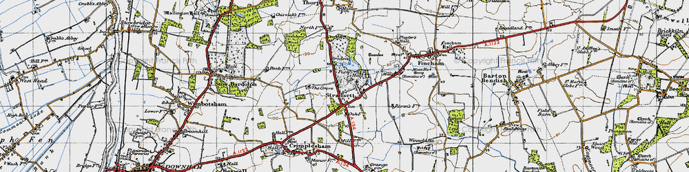 Old map of Toombers Wood in 1946