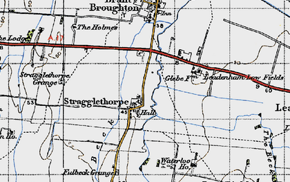 Old map of Leadenham Low Fields in 1946