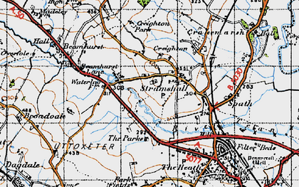 Old map of Stramshall in 1946