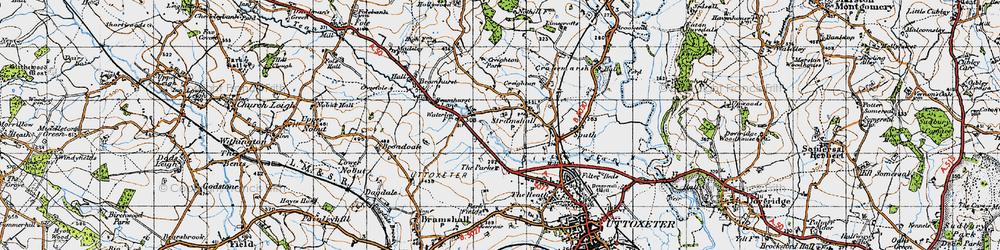 Old map of Stramshall in 1946