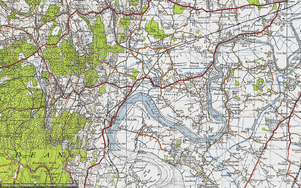 Old Map of Historic Map covering Arlingham Warth in 1946
