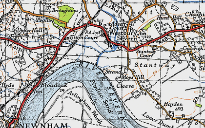 Old map of Arlingham Warth in 1946