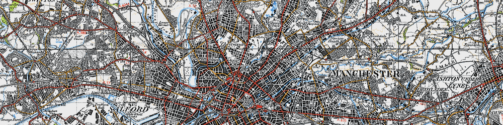 Old map of Strangeways in 1947