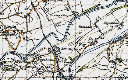 Old map of Strangford in 1947