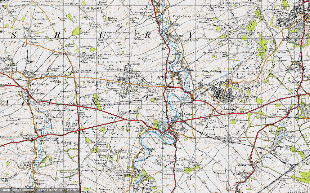 Old Map of Strangways, 1940 in 1940