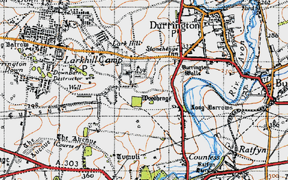 Old map of Strangways in 1940