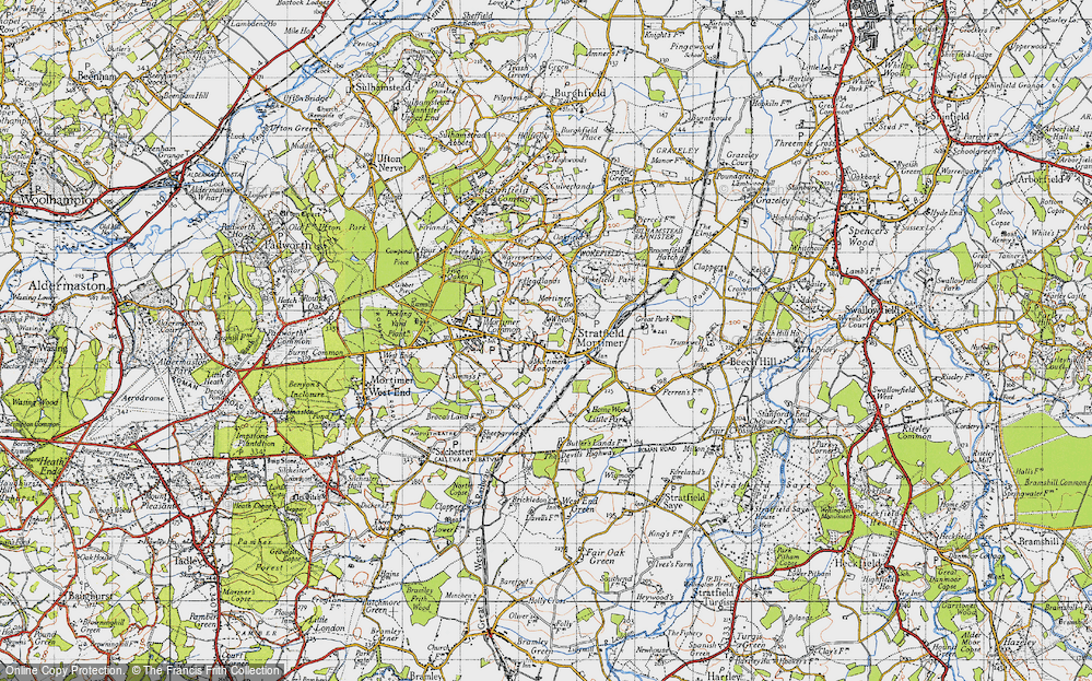 Old Map of Stratfield Mortimer, 1945 in 1945