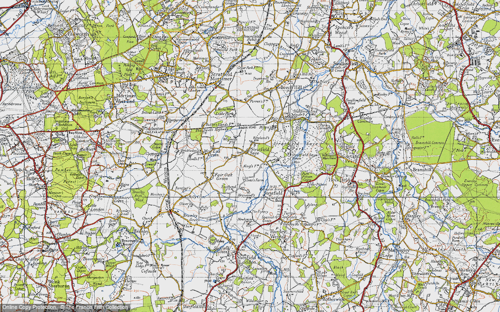 Old Map of Stratfield Saye, 1945 in 1945