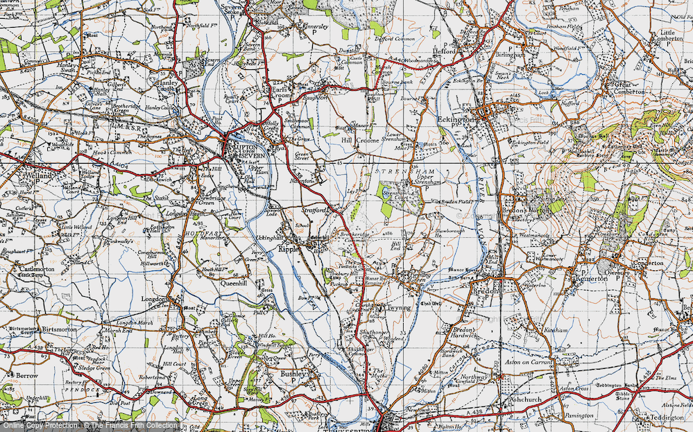 Old Map of Historic Map covering Brockeridge Common in 1947