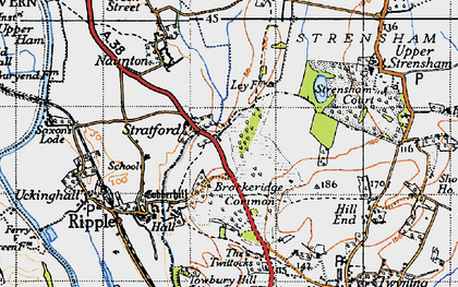 Old map of Brockeridge Common in 1947