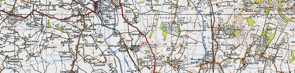 Old map of Stratford in 1947
