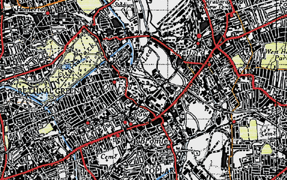 Old map of Stratford Marsh in 1946