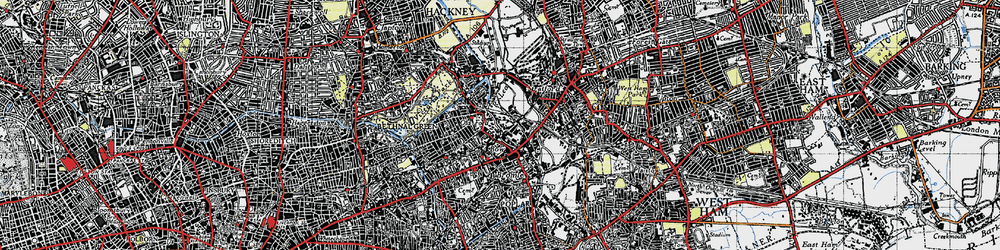 Old map of Stratford Marsh in 1946