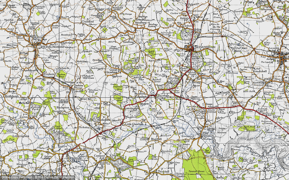 Old Map of Stratford St Andrew, 1946 in 1946