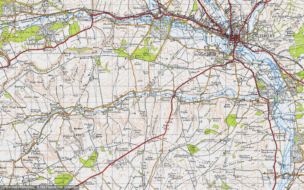 Old Map of Stratford Tony, 1940 in 1940