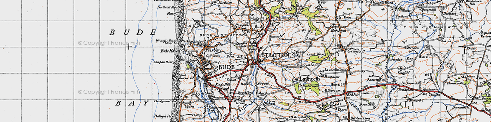 Old map of Binhamy in 1946
