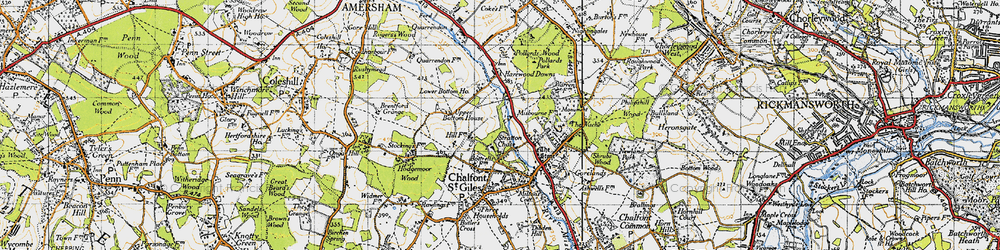 Old map of Brentford Grange in 1946