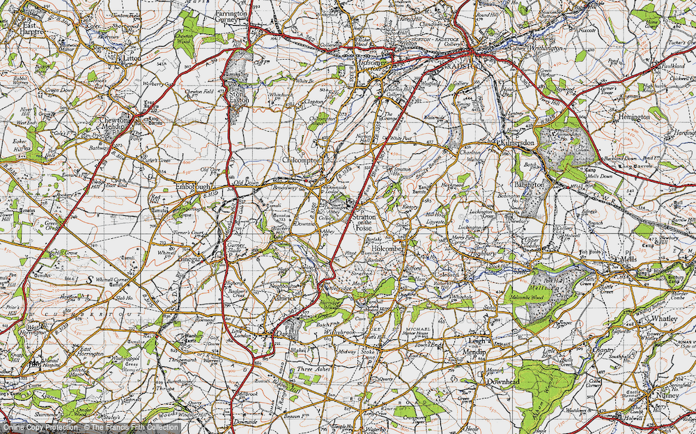 Old Map of Stratton-on-the-Fosse, 1946 in 1946