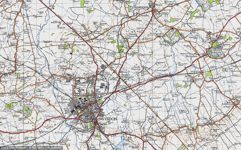 Old Map of Stratton St Margaret, 1947 in 1947