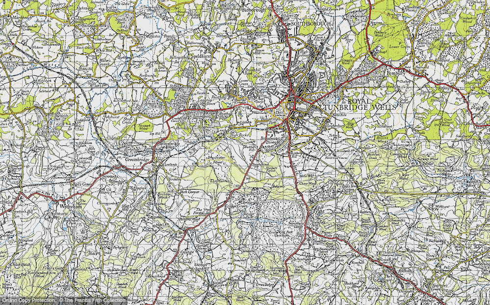 Old Map of Strawberry Hill, 1946 in 1946