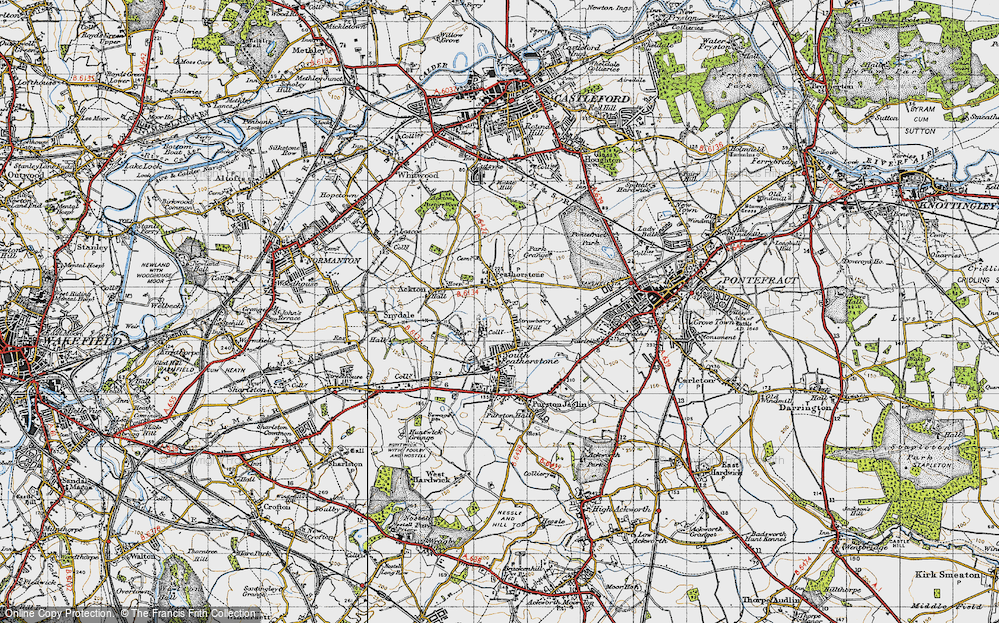 Old Map of Strawberry Hill, 1947 in 1947