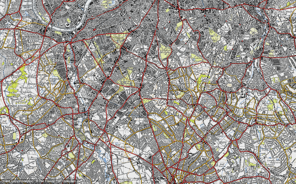 Old Map of Streatham, 1945 in 1945