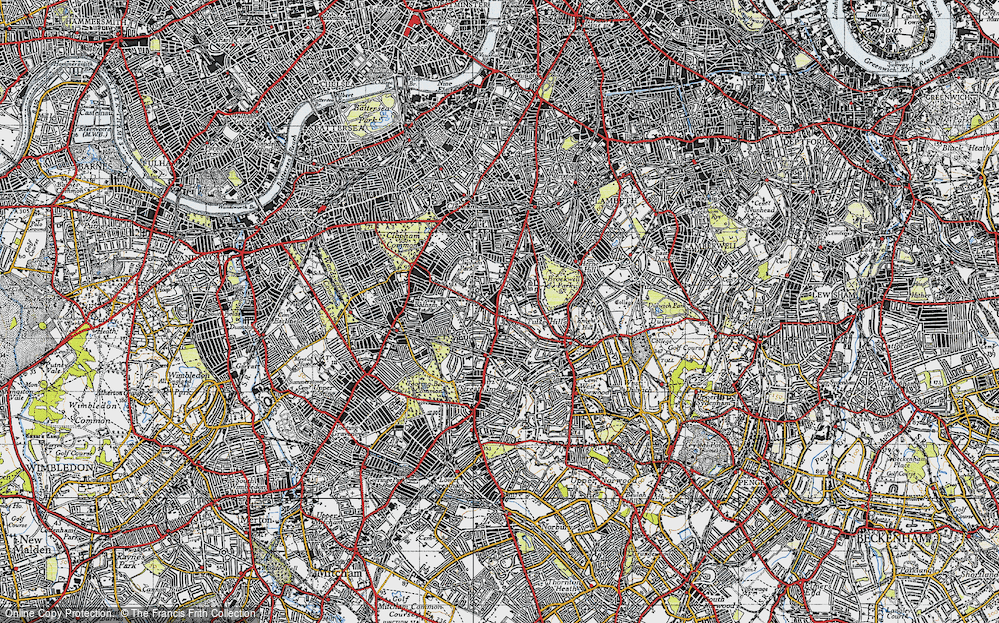 Old Map of Streatham Hill, 1945 in 1945