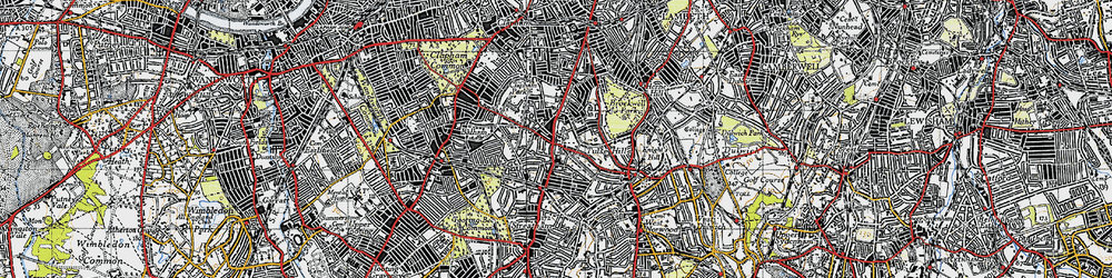Old map of Streatham Hill in 1945