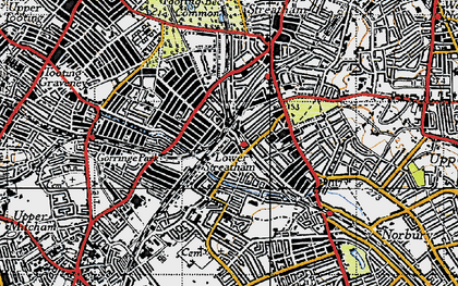 Old map of Streatham Vale in 1945