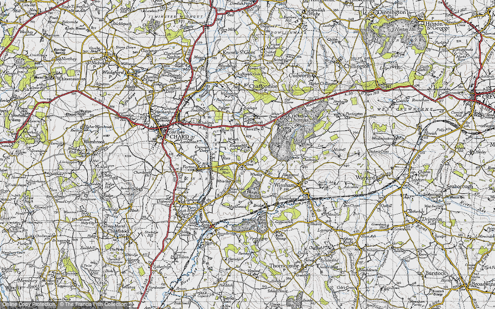 Old Map of Street, 1945 in 1945