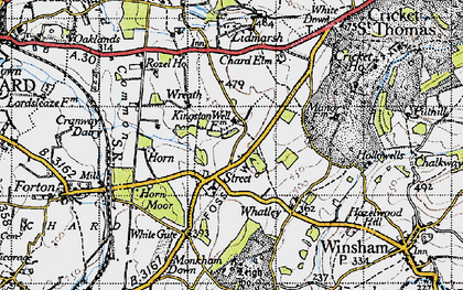 Old map of Street in 1945