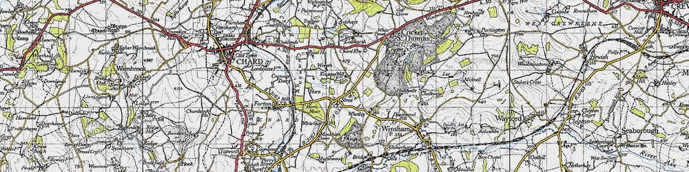 Old map of Street in 1945