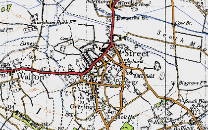 Old map of Street in 1946
