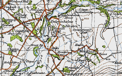 Old map of Yates in 1947