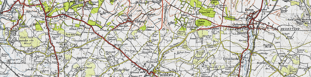 Old map of Belmore Ho in 1945