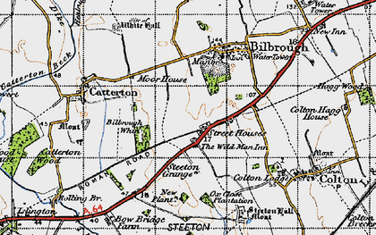 Old map of Manor in 1947