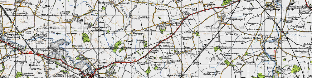 Old map of Steeton Grange in 1947