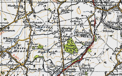 Old map of Street Lane in 1946