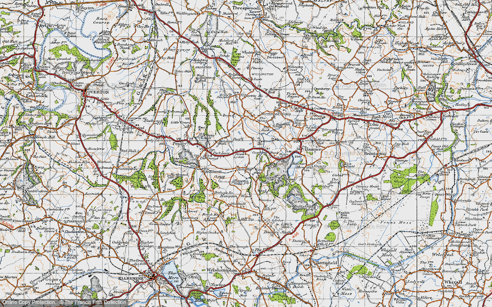 Old Map of Street Lydan, 1947 in 1947