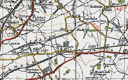 Old map of Streethouse in 1947