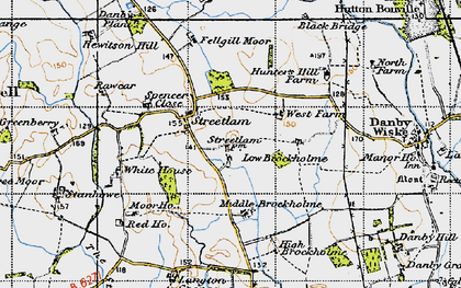 Old map of Streetlam in 1947