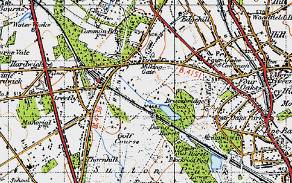 Old map of Bracebridge Pool in 1946