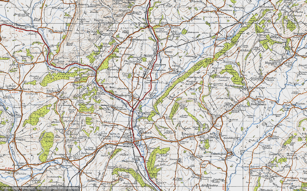 Old Map of Strefford, 1947 in 1947