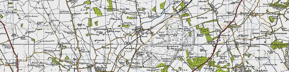 Old map of Strensall in 1947