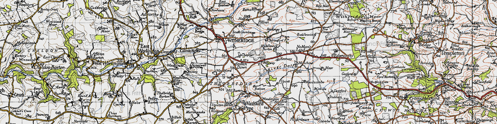 Old map of Woodington in 1946