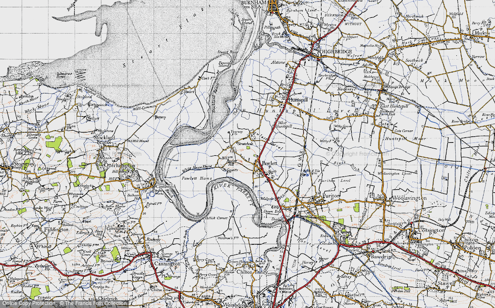 Old Map of Stretcholt, 1946 in 1946