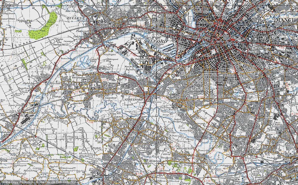 Old Map of Stretford, 1947 in 1947