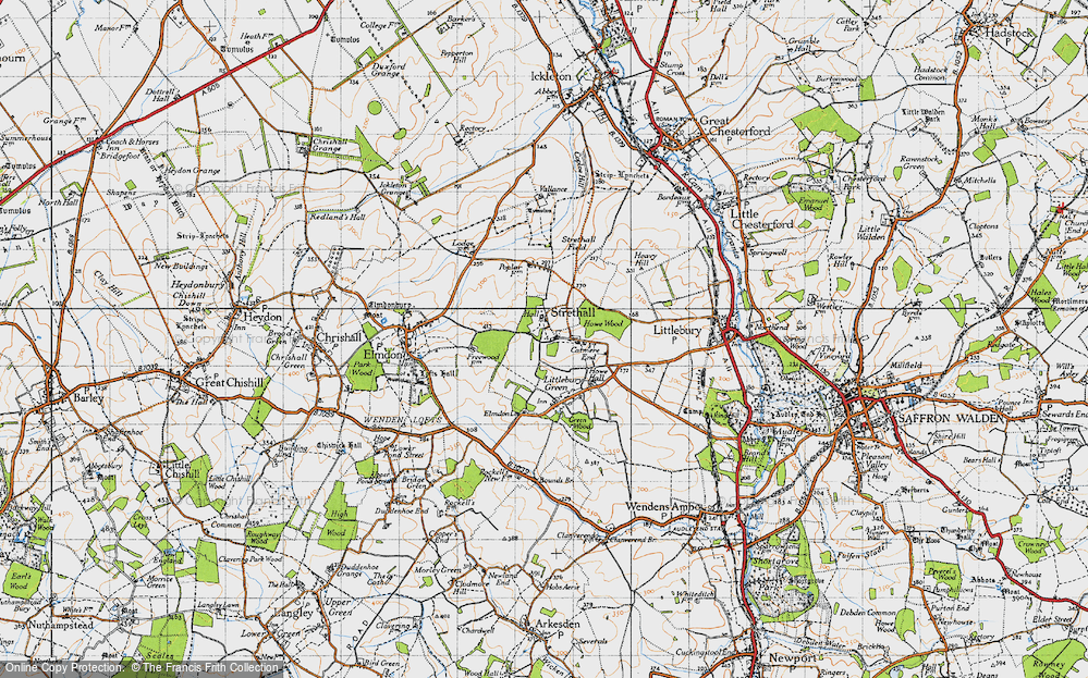 Old Map of Strethall, 1946 in 1946